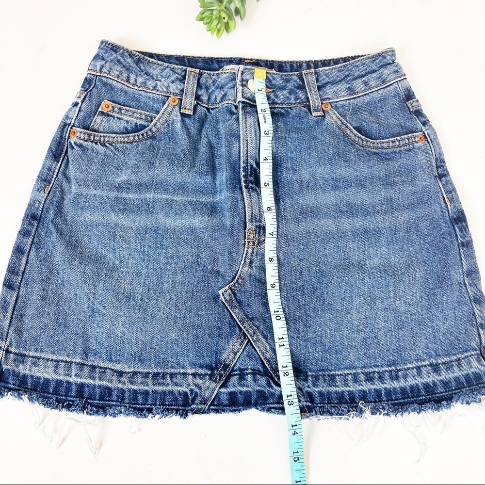 2/$20 Topshop Moto Denim Mini Skirt Size 4 - Picture 5 of 6